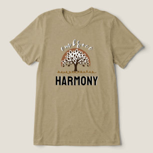 Umarme Harmonie Abstrakter Baum Tri-Blend Shirt