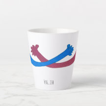 Umarme...Irgendwie Latte Tasse, fühle dich bei jed