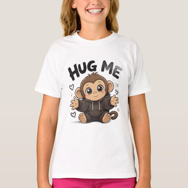 Umarme mich Affe T-Shirt (Vorderseite)