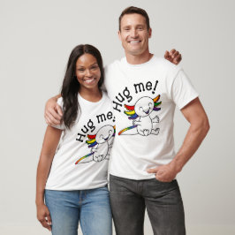 Umarme mich! Niedliche Axolotl in LGBTQ+-Regenboge T-Shirt