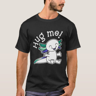 Umarme mich! Niedlicher Axolotl in Gay Men Pride F T-Shirt