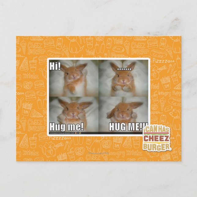 Umarme Postkarte (Vorderseite)