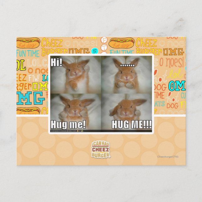 Umarme Postkarte (Vorderseite)