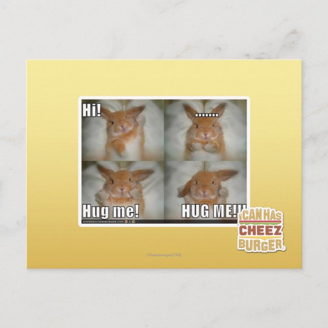 Umarme Postkarte (Vorderseite)