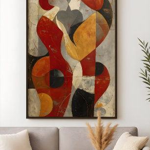 Umarme Sie – Moderne Silhouetten-Liebhaber-Kunst i Poster