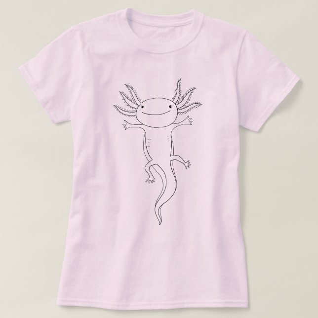 Umarmen aus einem Axolotl T-Shirt (Design vorne)