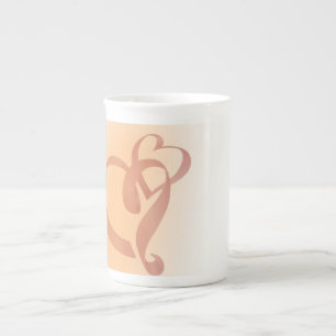 Umarmen der Band-Knochen-China-Tassen Prozellantasse