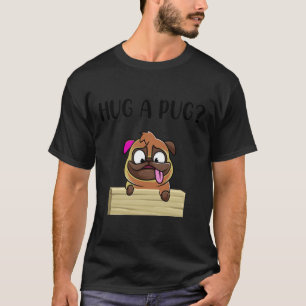 Umarmen eines klassischen Mops-T - Shirt 374