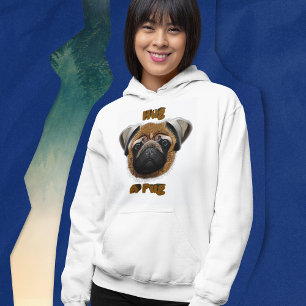 Umarmen eines Mops Hoodie
