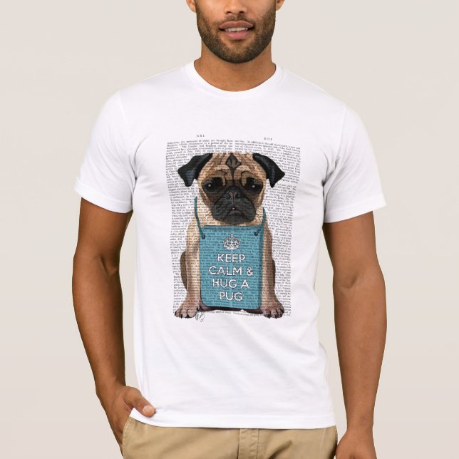Umarmen eines Mops T-Shirt (Vorderseite)