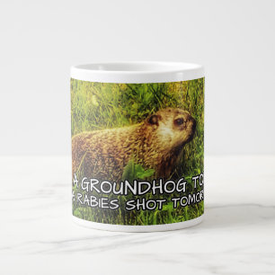Umarmen Sie ein groundhog heute. Erhalten Sie eine Jumbo-Tasse