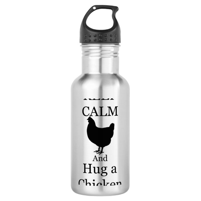 Umarmen Sie ein Huhn Trinkflasche (Vorderseite)