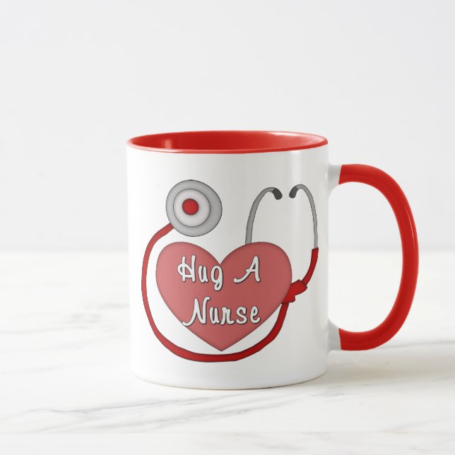 Umarmen Sie eine Krankenschwester! Tasse (Rechts)