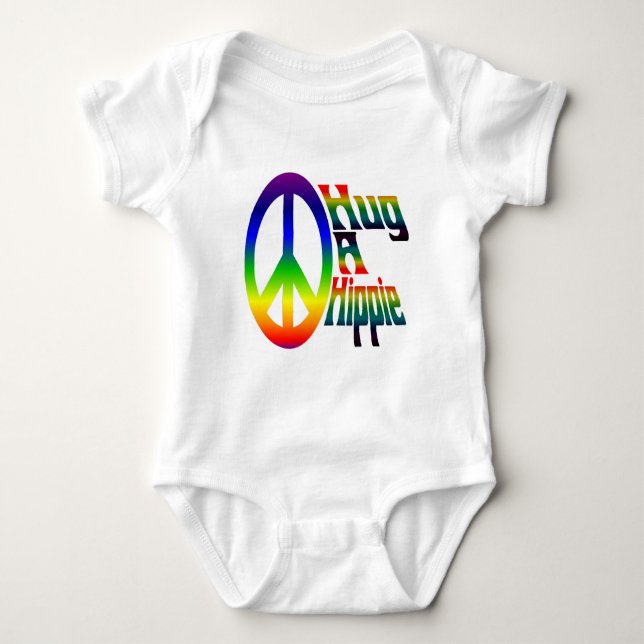 umarmen Sie einen Hippie Baby Strampler (Vorderseite)