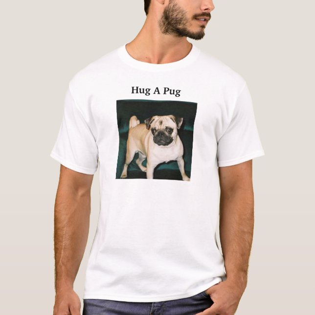 umarmen Sie einen Mops T-Shirt (Vorderseite)