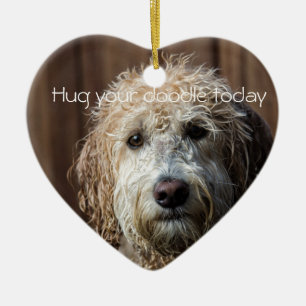 umarmen Sie Ihre Gekritzel niedliche Labradoodle Keramik Ornament