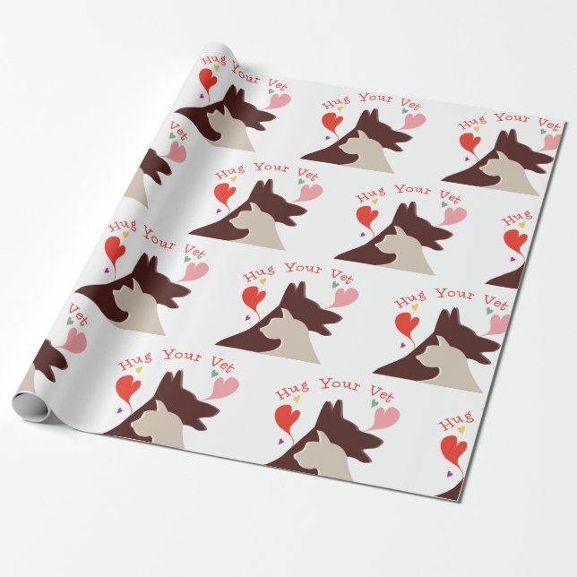 Umarmen Sie Ihren Tierarzt Geschenkpapier (Ungerollt)