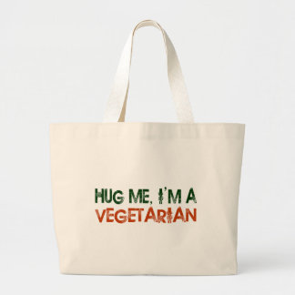 Umarmen Sie mich, den ich ein Vegetarier bin Jumbo Stoffbeutel