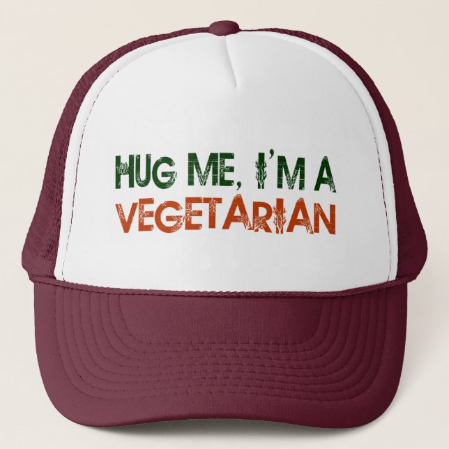 Umarmen Sie mich, den ich ein Vegetarier bin Truckerkappe (Vorderseite)