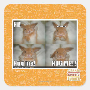 Umarmen Sie mich Quadratischer Aufkleber