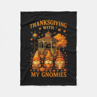 Umarmendes Erntedankfest mit meinen Gnomies Herbst Fleecedecke