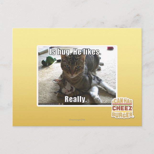 Umarmt. Er mag. Postkarte (Vorderseite)