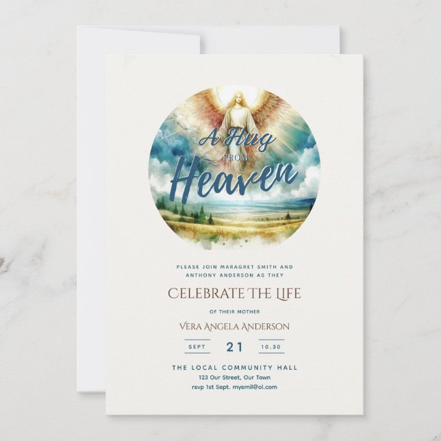 Umarmung aus dem Paradiesgedicht zur Erinnerung an Einladung (Vorderseite)