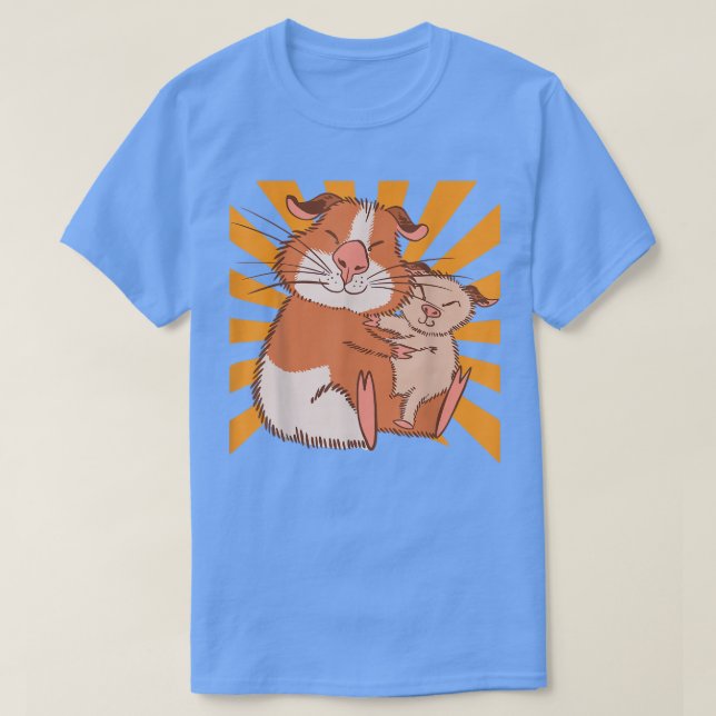 Umarmung der Guinea Schweinefleisch Mama T-Shirt (Design vorne)