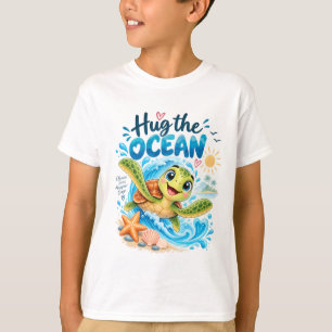 Umarmung des Ozeans Meeresschildkröte Kinder T-Shi T-Shirt