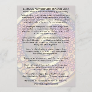 UMARMUNG: ein Oracle-Spiel der Spielkarten Einladung