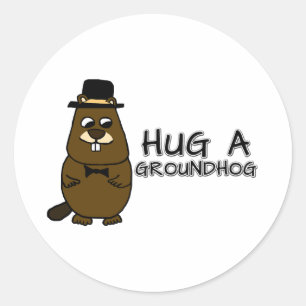 Umarmung eines Erdhakens Runder Aufkleber