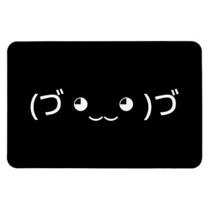 Umarmung Emoticon (づ ◕ ‿ ◕)づ japanischer Kaomoji Magnet