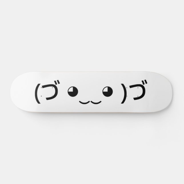 Umarmung Emoticon (づ ◕ ‿ ◕)づ japanischer Kaomoji Skateboard (Horizontal)