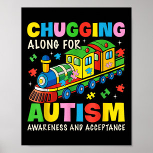 Umarmung für die Akzeptanz des Autismus Tra Poster