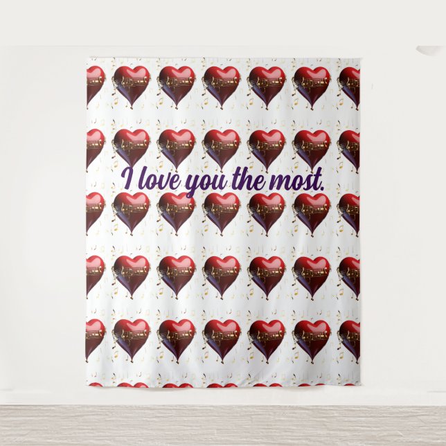 "Umarmung in einem Deckblatt - perfektes Valenting Wandteppich (Vorderseite)
