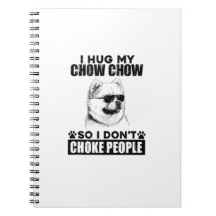 Umarmung meiner Chow Chow, damit ich nicht Leute e Notizblock