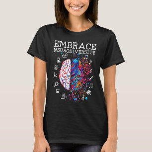 Umarmung Neurodiversität Gehirn Autismus-Bewusstse T-Shirt