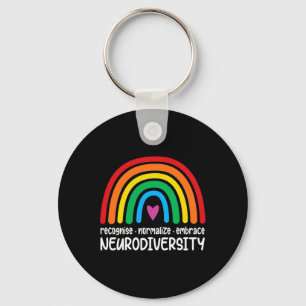 Umarmung Neurodiversitäts-Regenbogen Autismus-Bewu Schlüsselanhänger