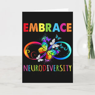 Umarmung Neurodiversitäts-Regenbogen-Unendlichkeit Karte