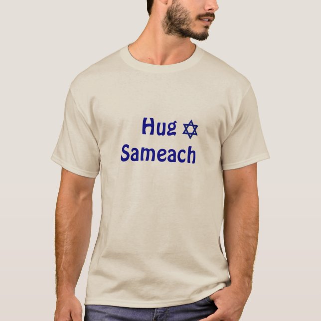Umarmung Sameach - glücklicher jüdischer T-Shirt (Vorderseite)
