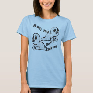 Umarmung, schlagen nicht T - Shirt mit einer Keule