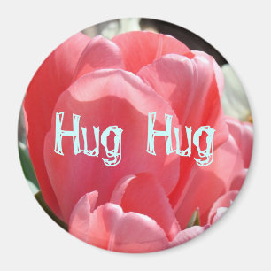 Umarmung Umarmung Magnetgeschenke Pink Tulpe Frühl Magnet
