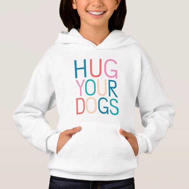 Umarmung von Hunden Hoodie (Vorderseite)