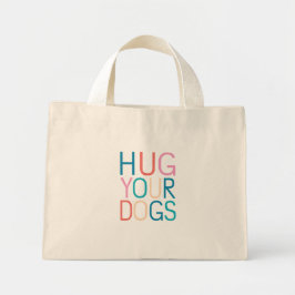 Umarmung von Hunden Mini Stoffbeutel