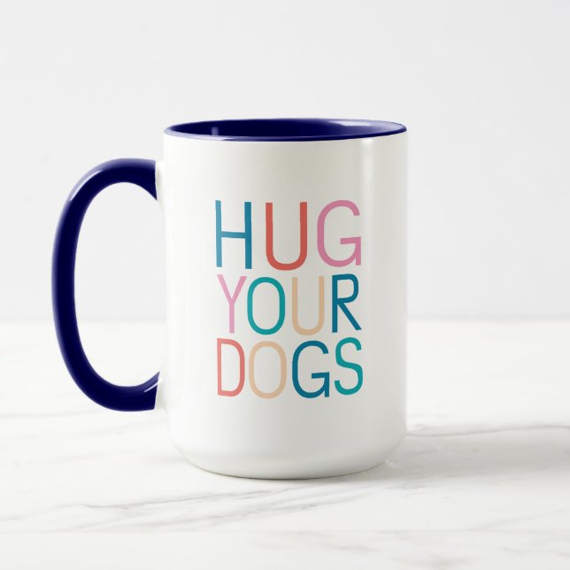 Umarmung von Hunden Tasse (Links)