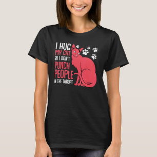 Umarmung von Katzen Haustier Meining Kitty Spaß T-Shirt