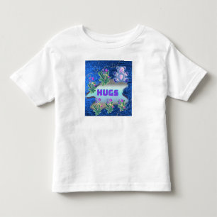 Umarmungen Bär und Blumen Kleinkind T-shirt