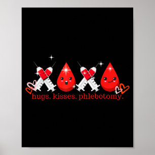 Umarmungen Kuss Phlebotomie Valentinstag Phlebotom Poster