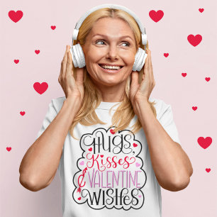 Umarmungen, Küsse und Valentinische Wände, Herzen, T-Shirt