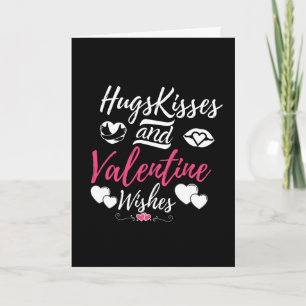 Umarmungen Küsse und Valentinstagswünsche Paar Val Karte